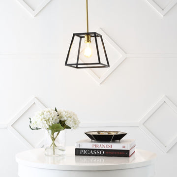 Lloyd Farmhouse Industrial Iron LED Pendant - JONATHAN Y